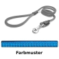 Preview: klassische Hundeleine - L - 145cm - blau mit schwarzen Punkten